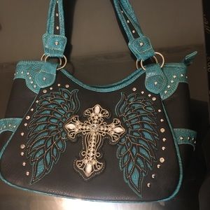 Western Style Cross Purse Concealed Carry Handbag